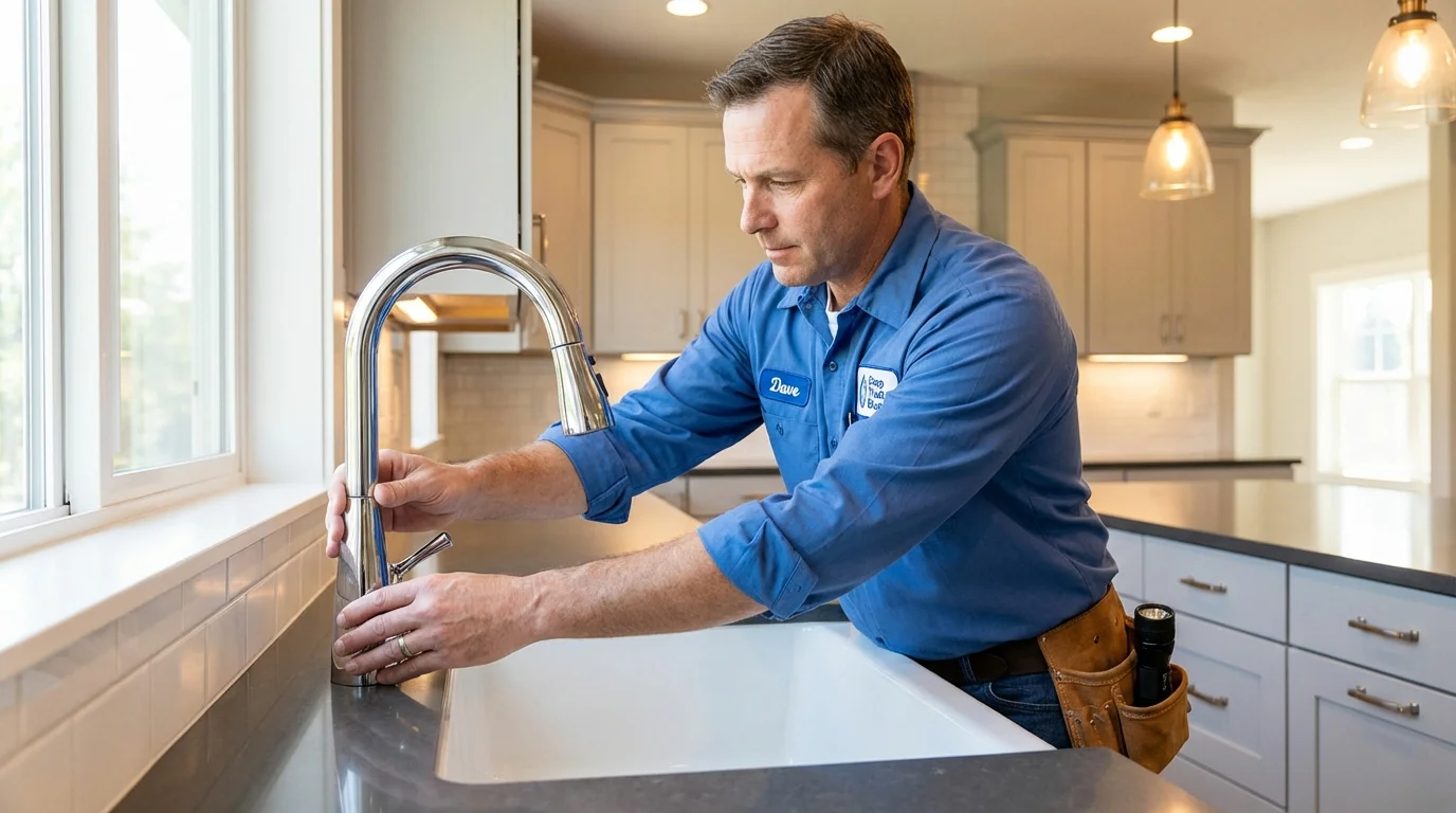 Kitchen faucet installation by Johns Plumbing LLC in Monmouth